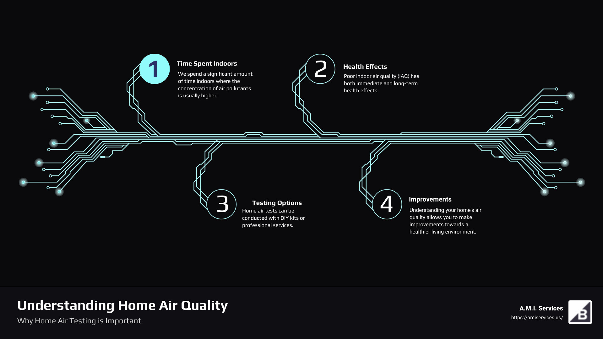 Understanding home air quality - home air test infographic infographic-4-steps-tech